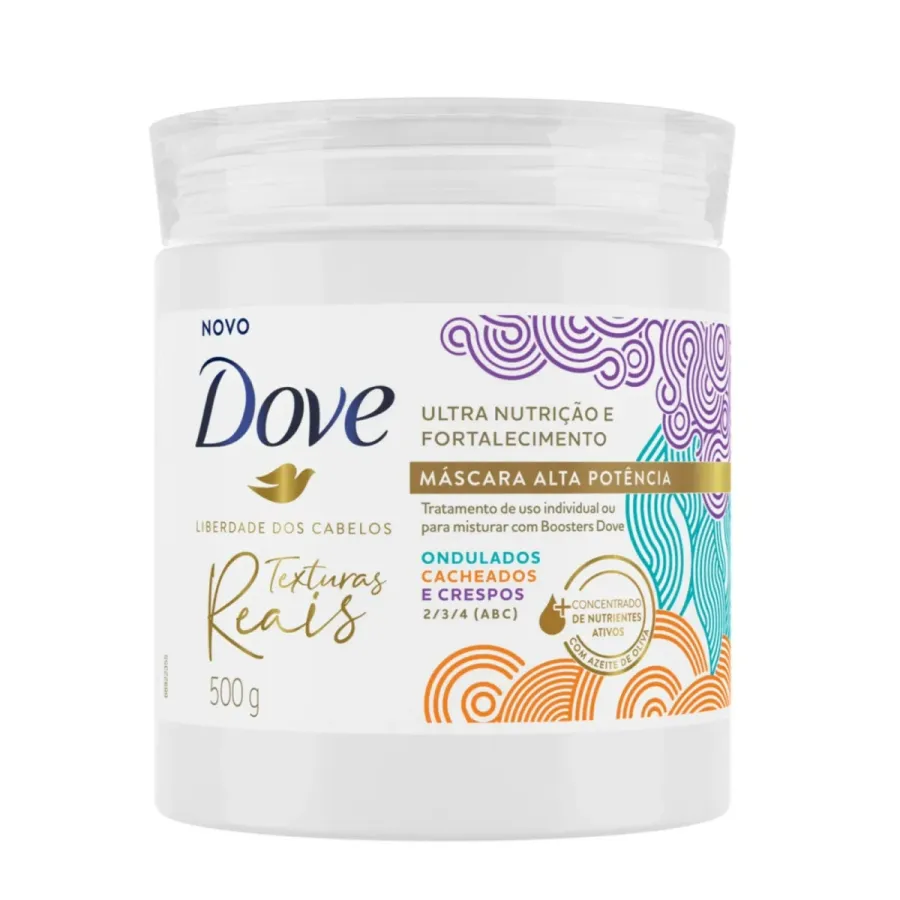 Máscara de Tratamento Capilar Dove Texturas Reais Alta Potência 500g