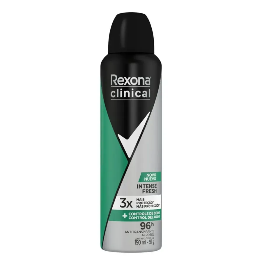 Desodorante Antitranspirante Aerossol Rexona Clinical Intense Fresh 150ml