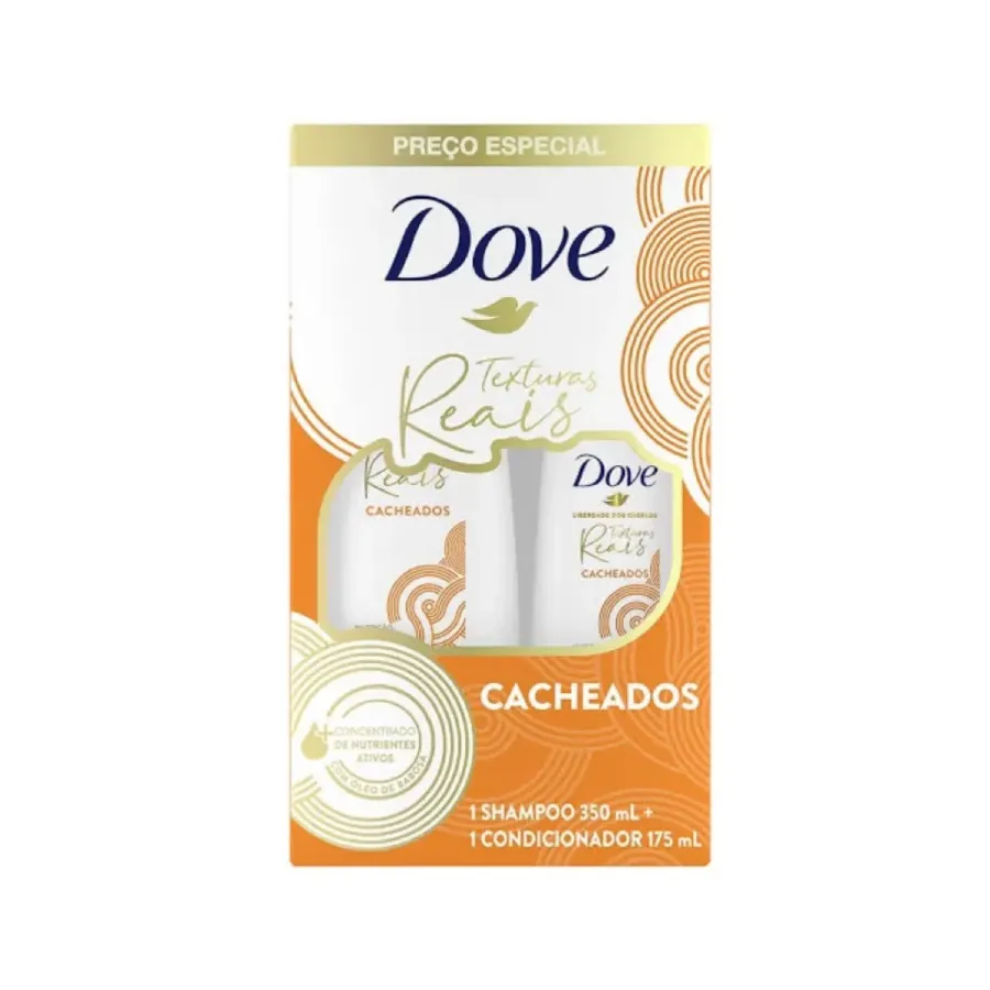 Shampoo Kit Dove Cacheado Textura Reais 350ml