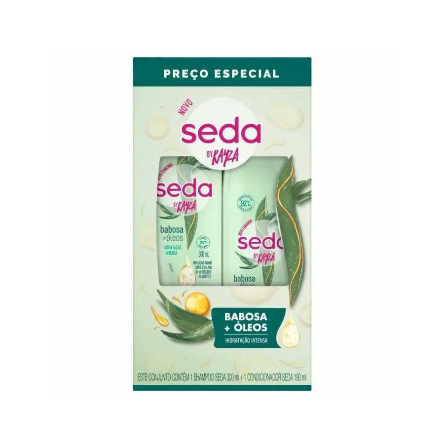 Kit Seda By Rayza Babosa + Óleos Shampoo 300ml + Condicionador 190ml