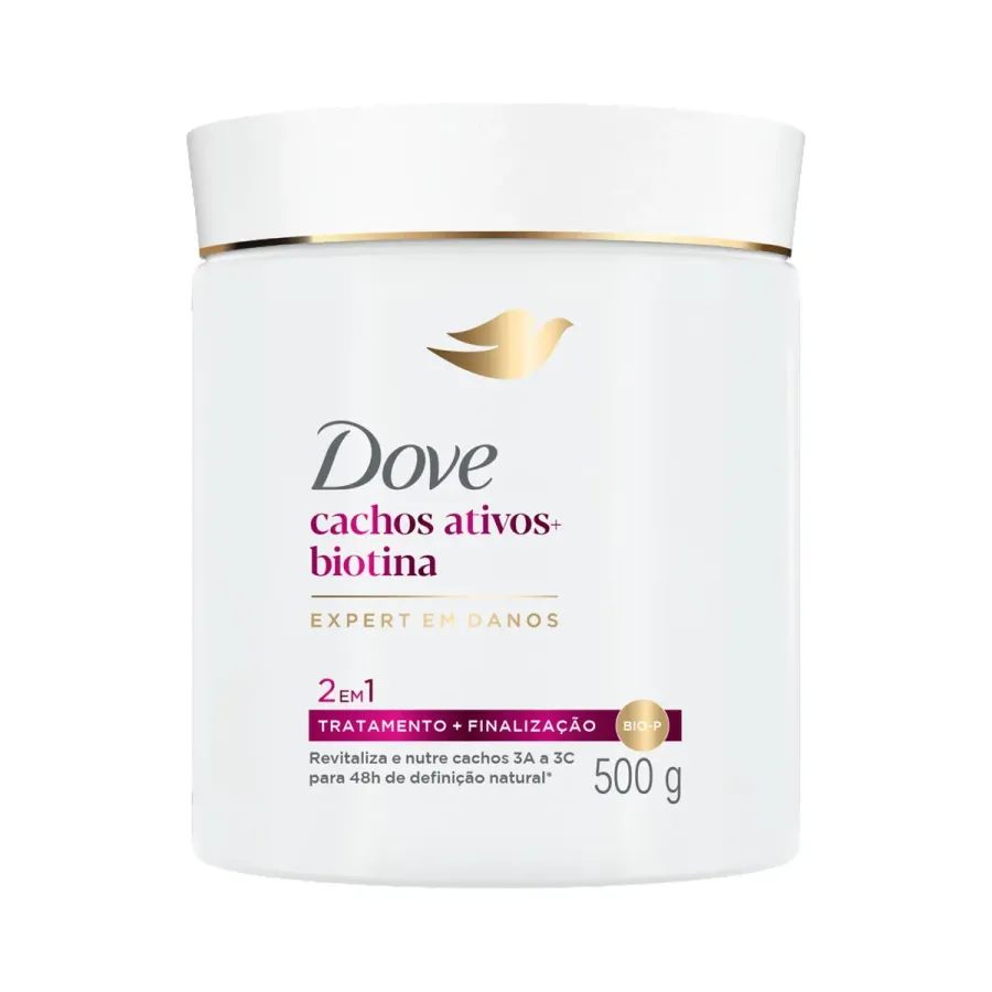 Mascara Tratamento Dove Cachos Ativos Biotina 500g