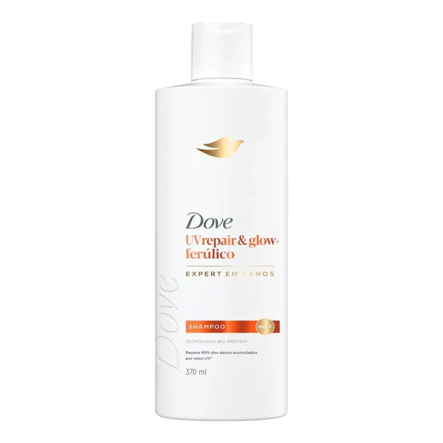 Shampoo Dove Expert em Danos UV Repair e Glow + Ferúlico 370ml
