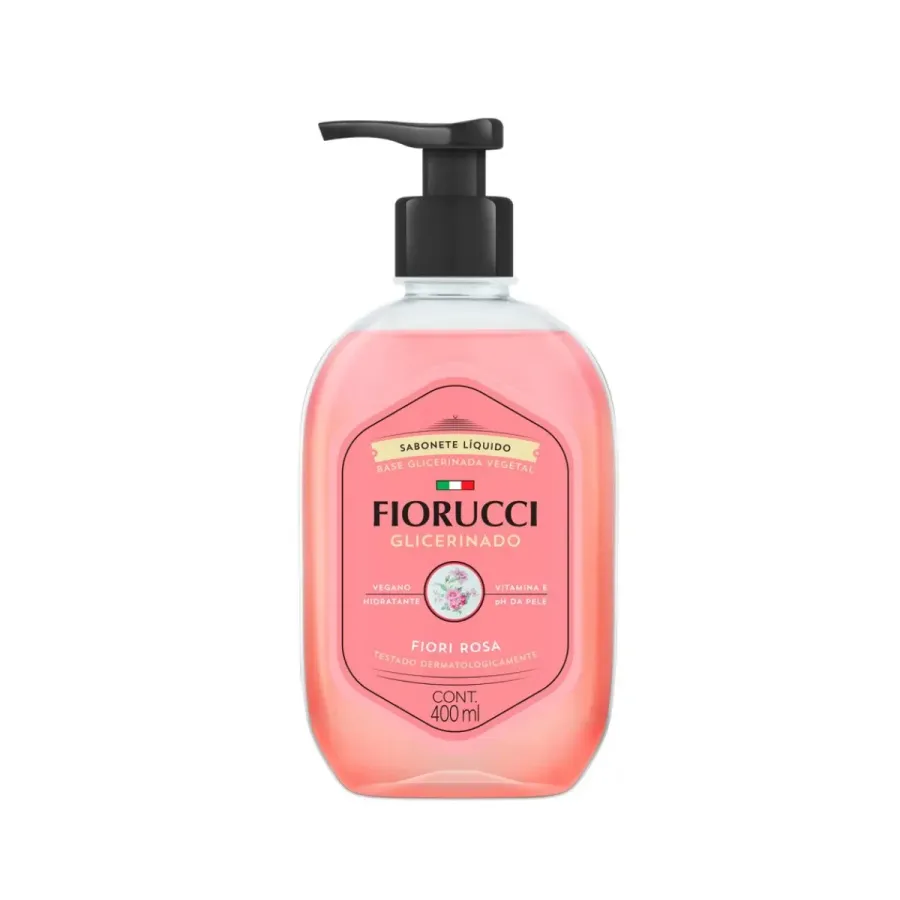 Sabonete Líquido Fiorucci Glicerinado Fiori Rosa 400ml