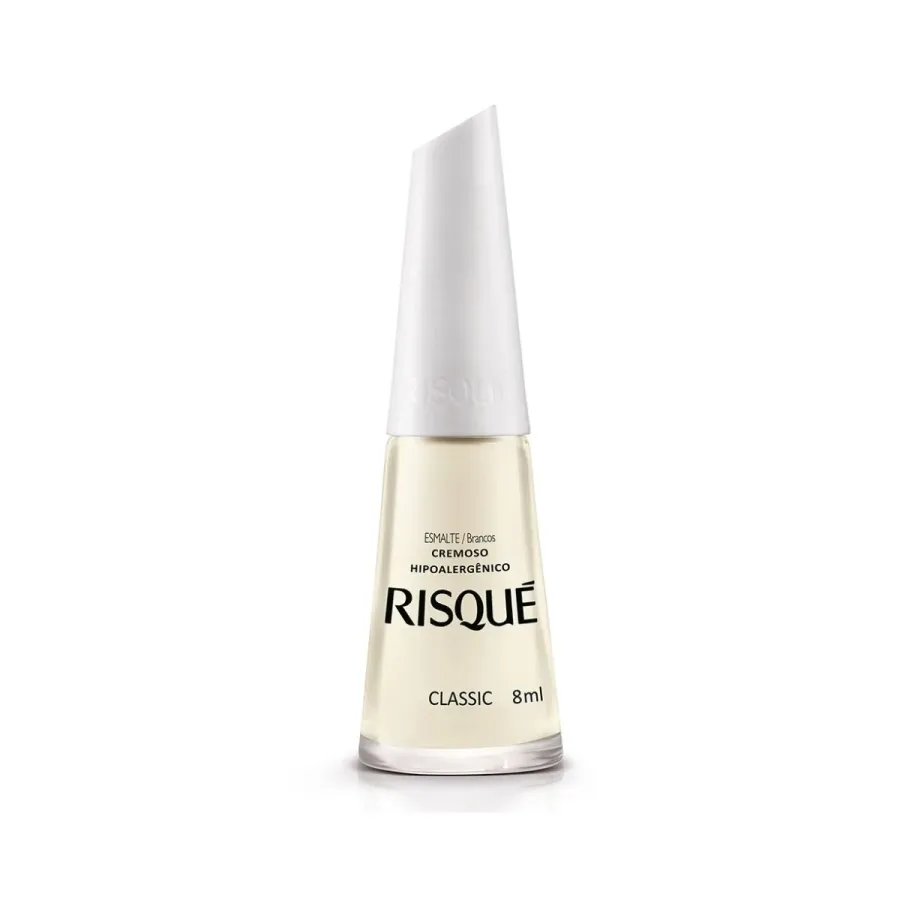 Esmalte Cremoso Risqué Branco Classic 8ml