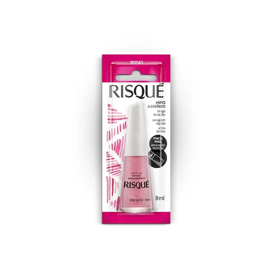Esmalte Risque Natural Pop Rose
