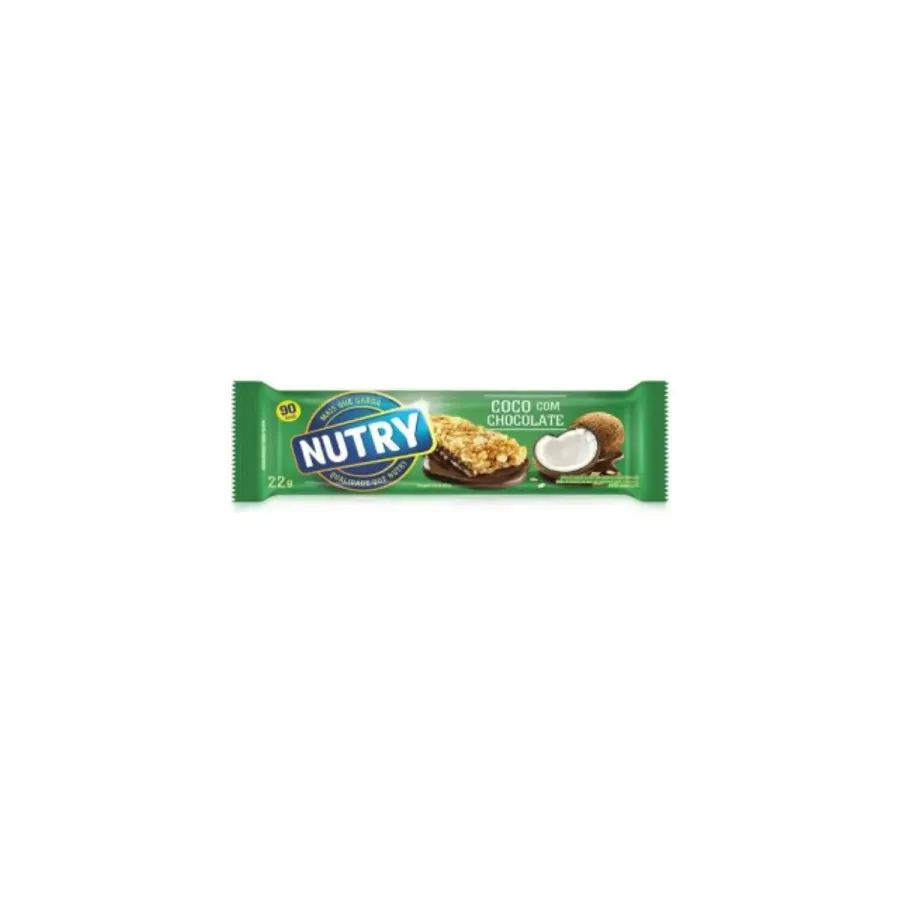 BARRA DE CEREAL NUTRY SABOR COCO C/ CHOCOLATE 22G