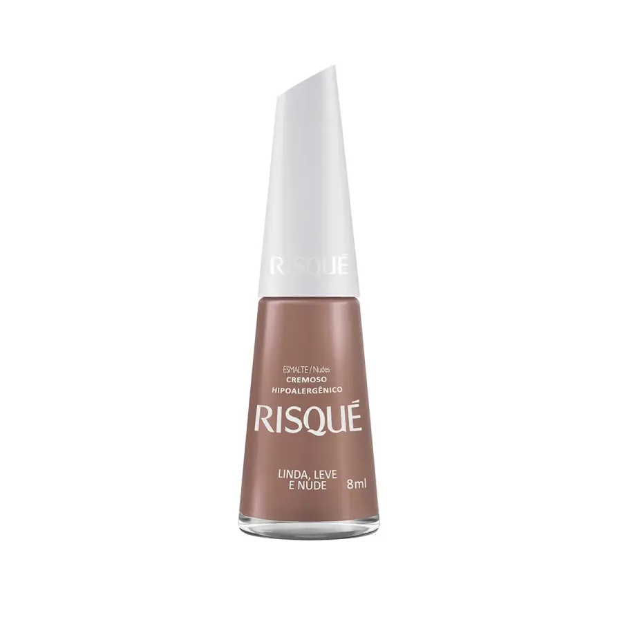 Esmalte Risque Cremoso Linda, Leve e Nude 8ml