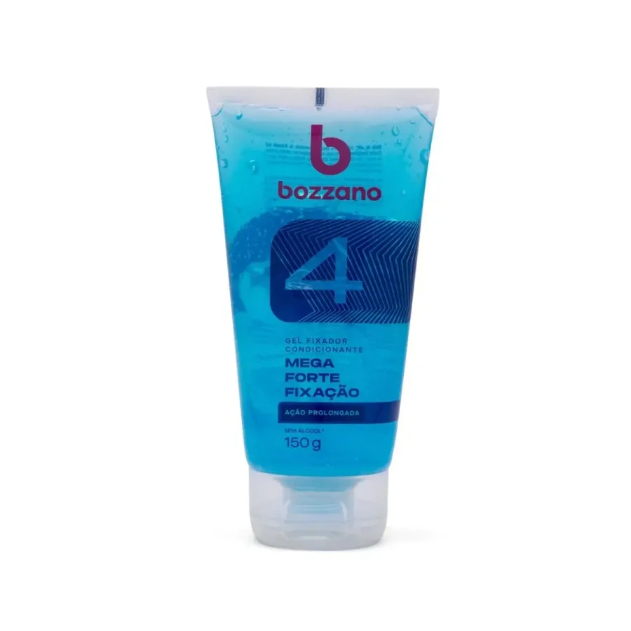 Gel Fixador Bozzano Ação Prolongada Mega Forte Fixação 4 Bisnaga 150g