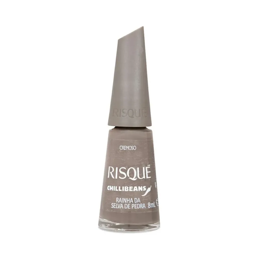 Esmalte Cinza Risqué & Chilli Beans Rainha da Selva de Pedra Cremoso 8ml