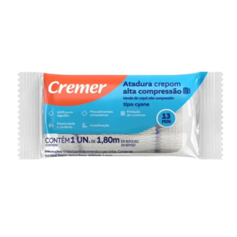 Atadura de Crepom Creme Cysne 1 Unidade de 6cm