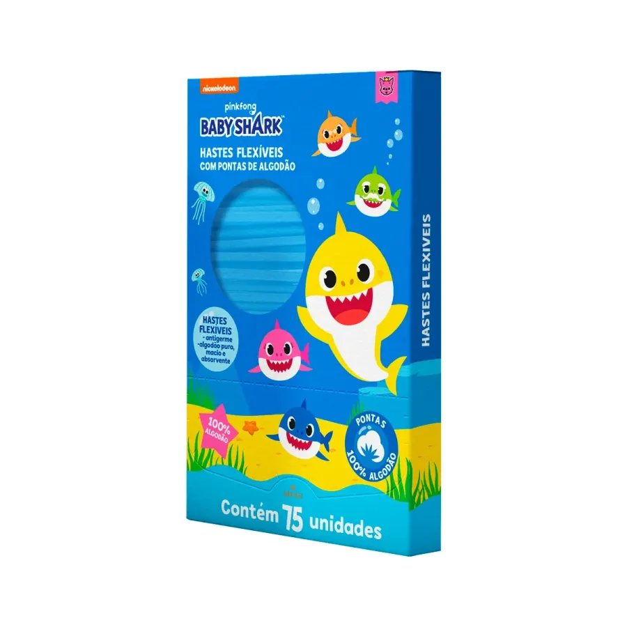 Hastes Flexiveis Cremer Baby Shark 75 Unidades