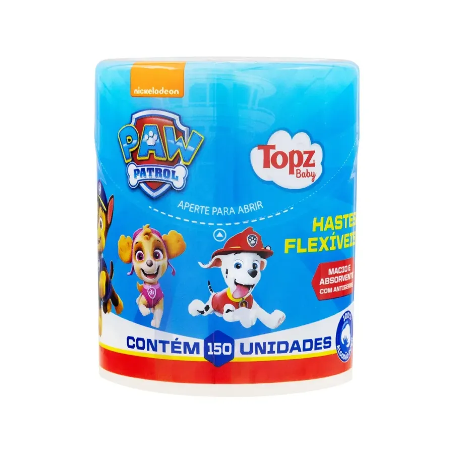 Hastes Flexíveis Paw Patrol Topz Baby 150 Unidades