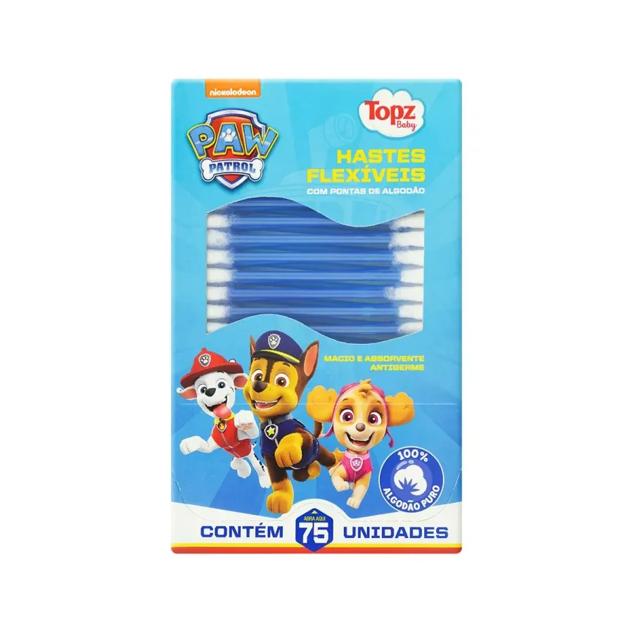 Hastes Flexíveis Paw Patrol Topz Baby 75 Unidades