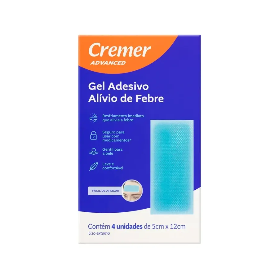 Gel Adesivo Alívio de Febre Cremer Advanced 4 Unidades