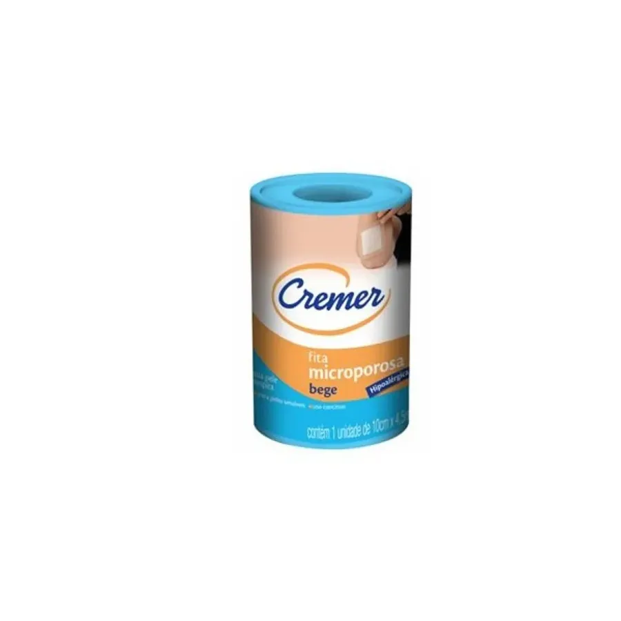 Fita Microporosa Cremer Bege 10cm X 4,5mt 1 Unidade
