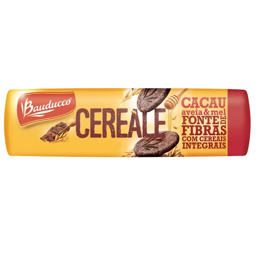 Biscoito Bauduco Cereale Cacau/Aveia Mel