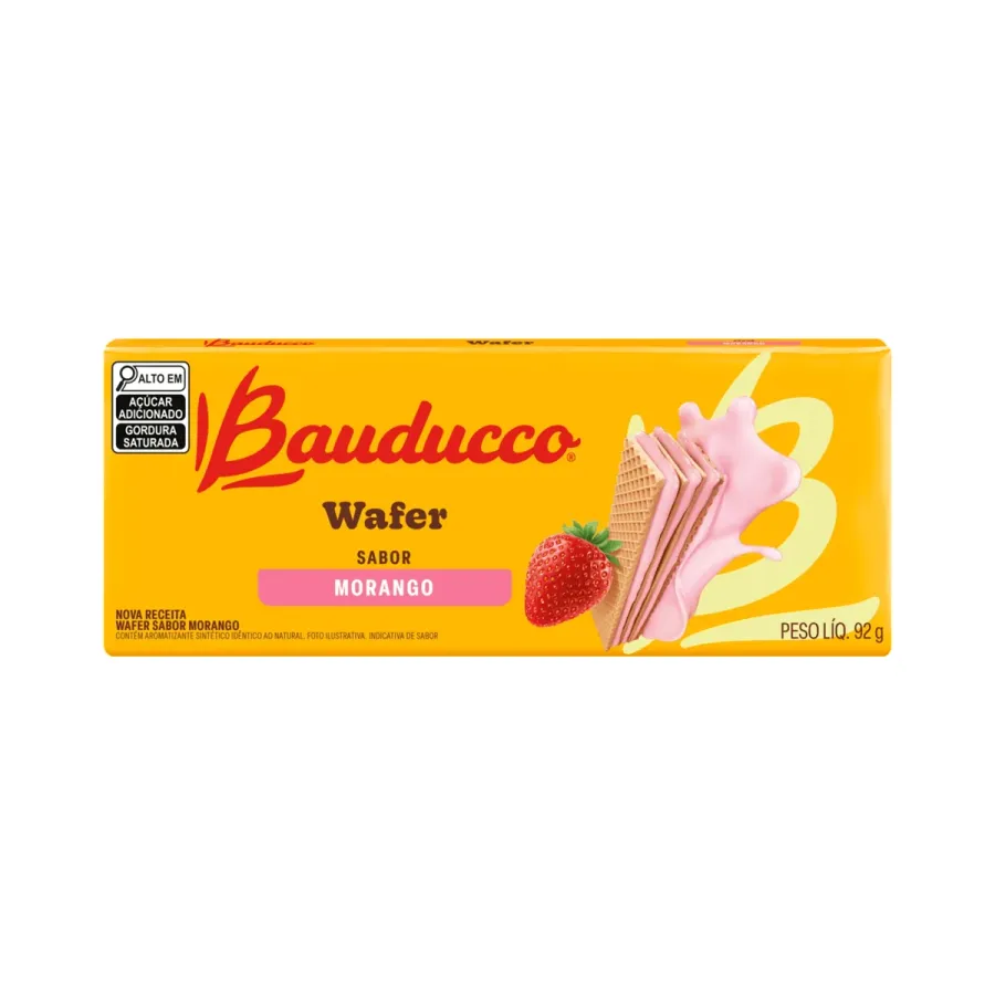 Wafer Bauducco Morango 92g