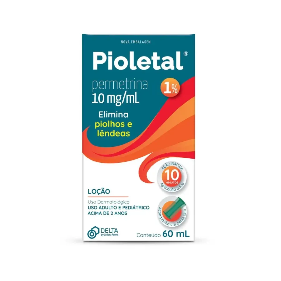 Pioletal 10mg/ml Cellera Farma Loção 60ml + Pente Fino
