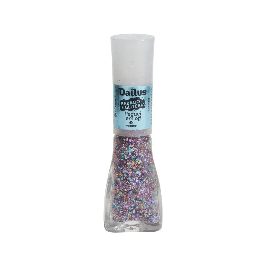 Esmalte Dailus Babados e Gliteria Peguei em Off 8ml