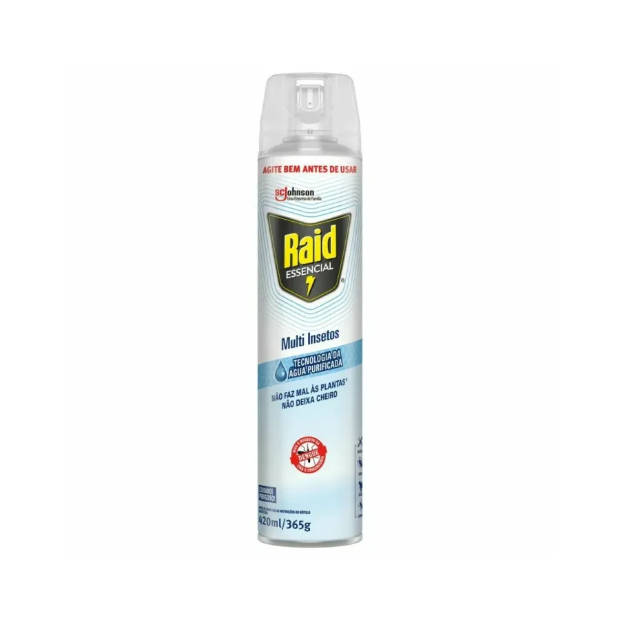 Inseticida Aerossol Raid Essencial Aqua Protection 420ml