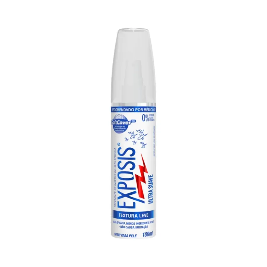 Repelente de Insetos Exposis Sem Perfume Ultrassuave 100ml Spray