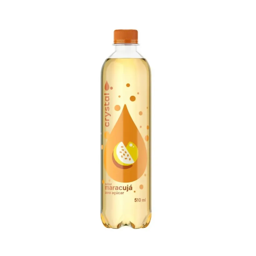 Bebida Gaseificada Crystal Maracujá Zero Açúcar 510ml