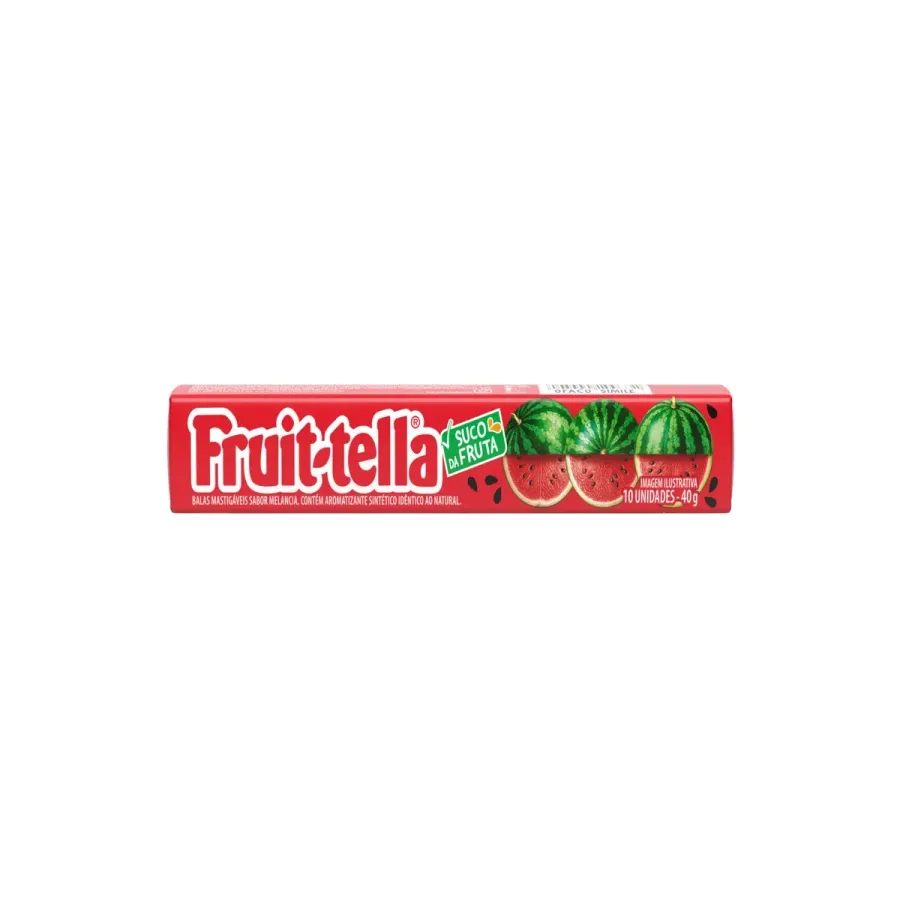 Bala Mastigável Fruit-Tella Sabor Melancia 40g
