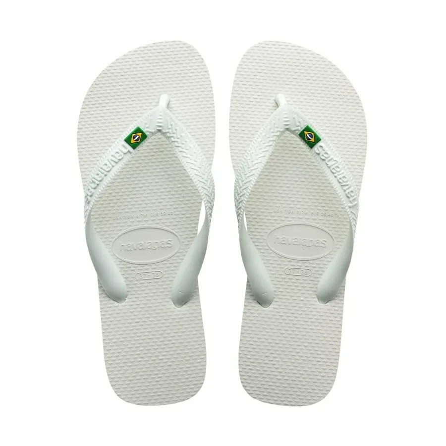 Sandália Havaianas Brasil Branco Tamanho 39/40 1 Par