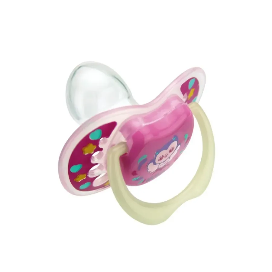 Chupeta Kuka Lumina Bico Ortodôntico Nº 2 Rosa 6+ Meses 1 Unidade