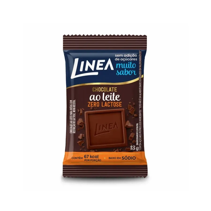 Mini Chocolate Ao Leite Linea Zero Lactose 13g