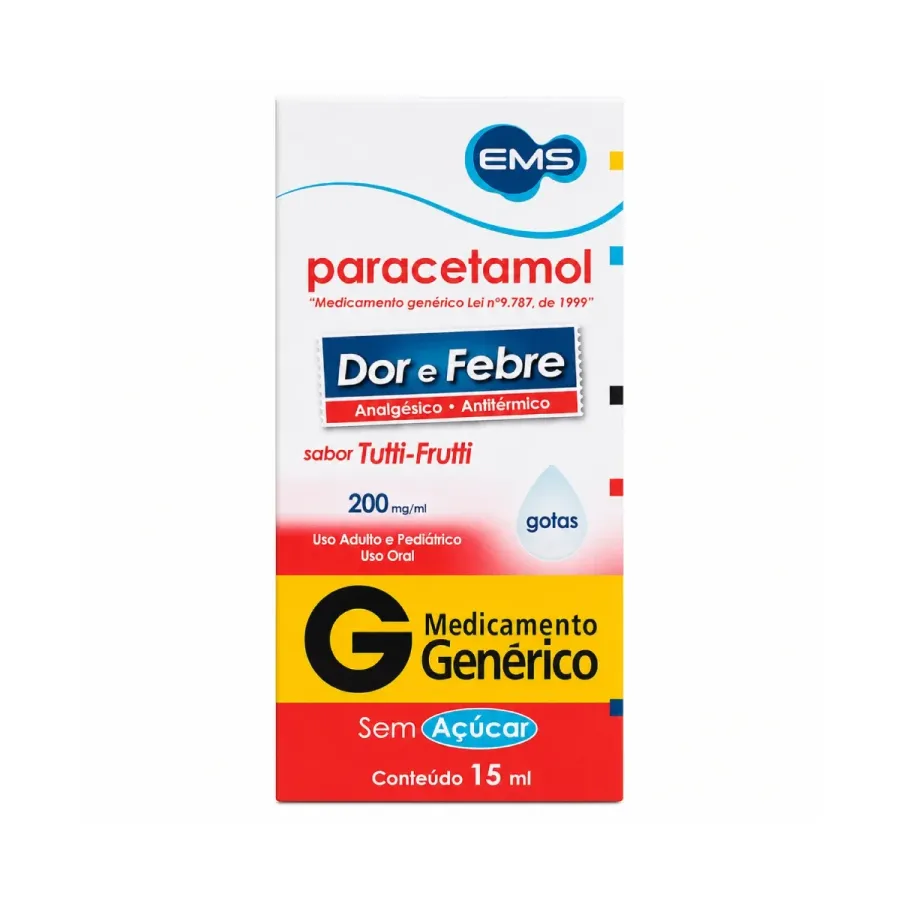 Paracetamol Gotas 200mg/ml Genérico 15ml