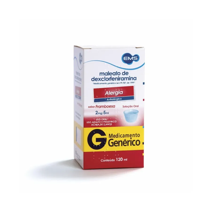 MALEATO DE DEXCLORFERINAMINA XAROPE 120ML