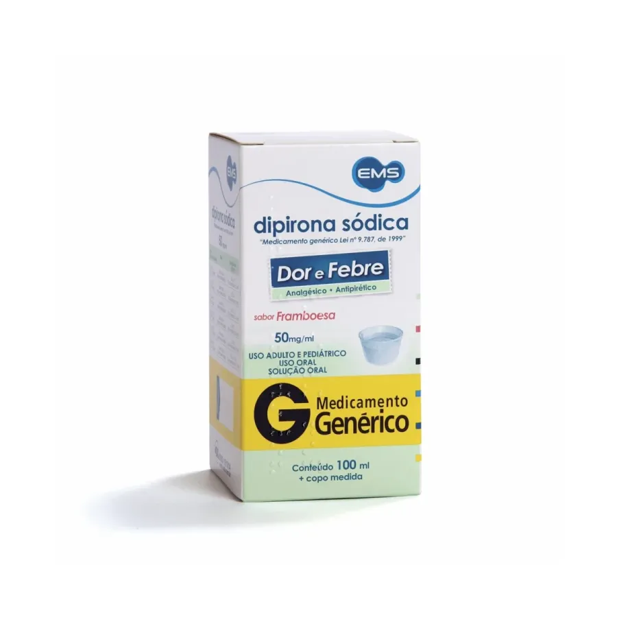 Dipirona Sódica Solução 50mg/ml Genérico Ems 100ml