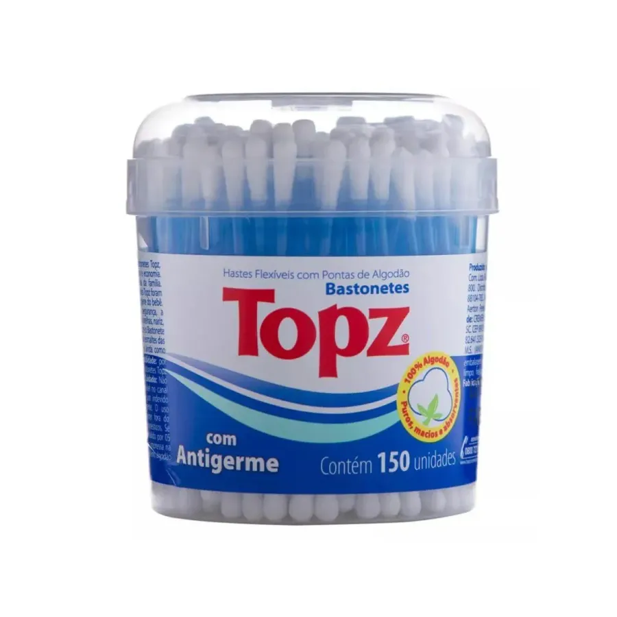 Hastes Flexiveis Topz 150 Unidades Pote