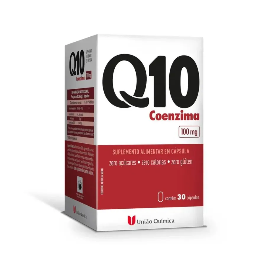 Suplemento Alimentar Coenzima Q10 100mg União Química 30 Cápsulas