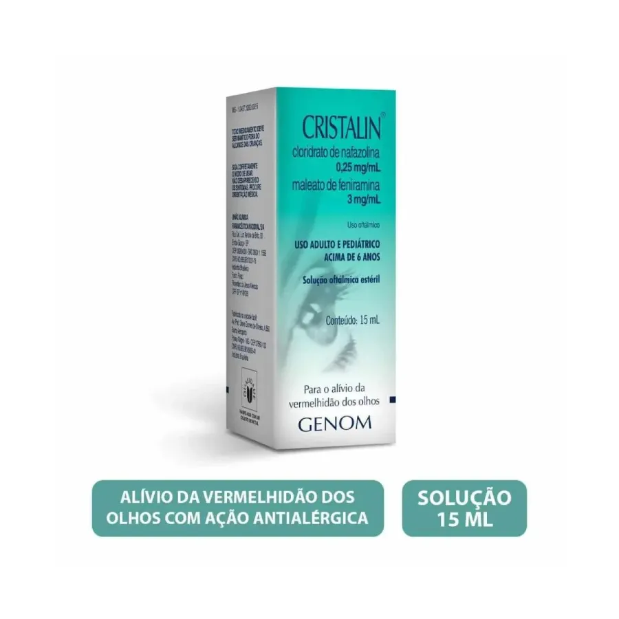 Cristalin União Química Solução Oftálmica 15ml