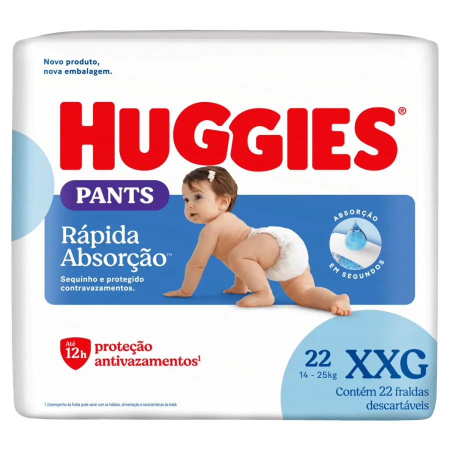 Fralda Huggies Roupinha Tripla Mega Xxg 22 Unidades