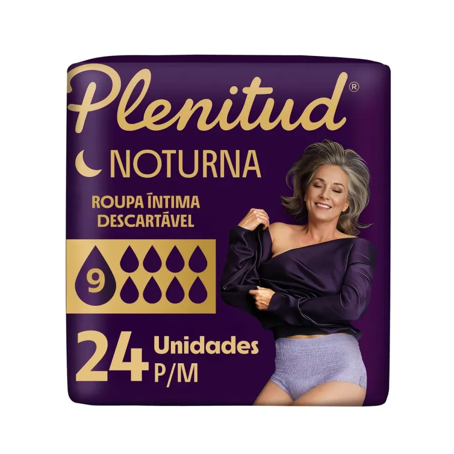 ROUPA INTIMA PLENITUD NOTURNA P/M 24UN