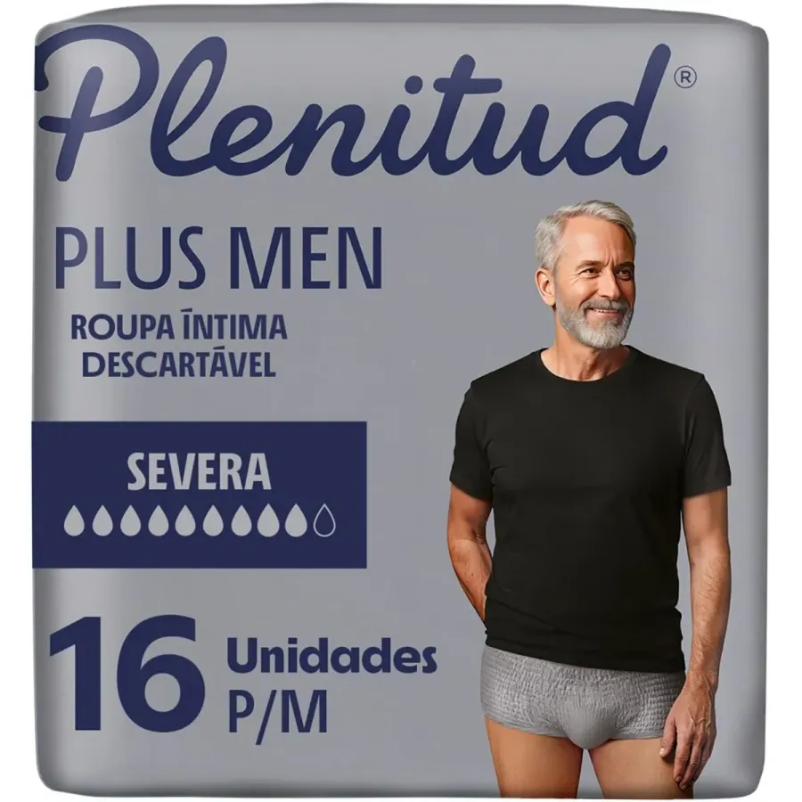 ROUPA INTIMA PLENITUD PLUS MEN P/M 16UN