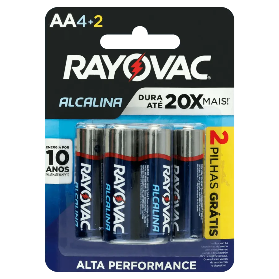 Pilha Rayovac Alcalina AA L6p4