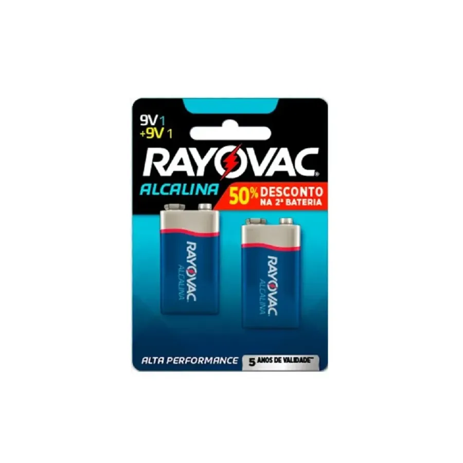 Bateria Rayovac Alk 9v 2 Unidades