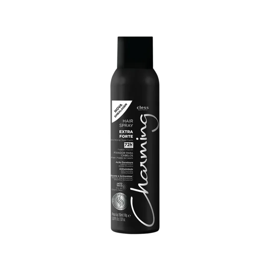 Hair Spray Fixador Cless Charming Extra Forte Black 150ml