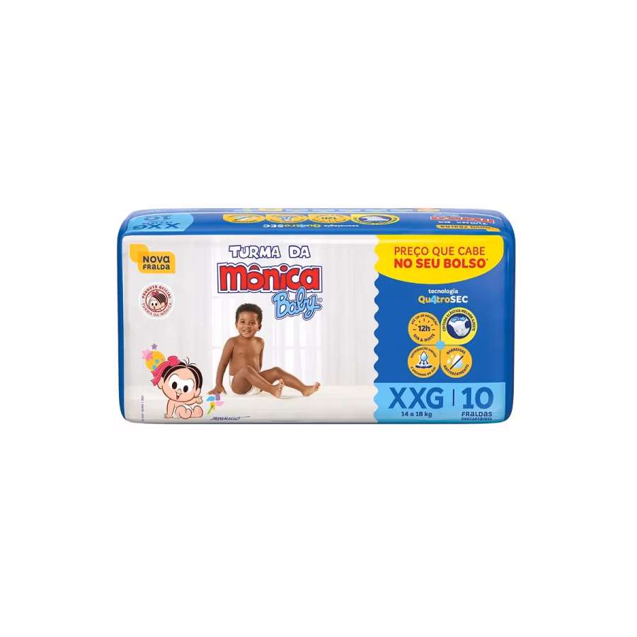 FRALDA TURMA MONICA JUMBINHO XXG C/10UND