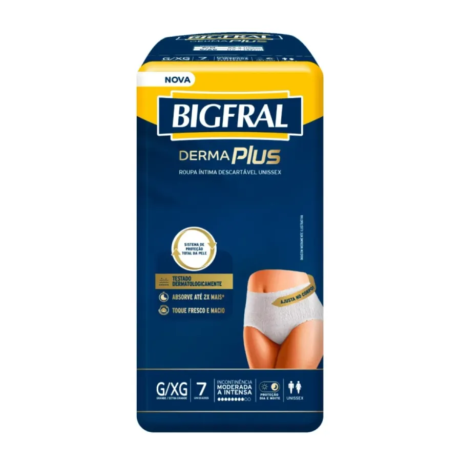Roupa Íntima Bigfral Dermaplus G/Gx 7 Unidades