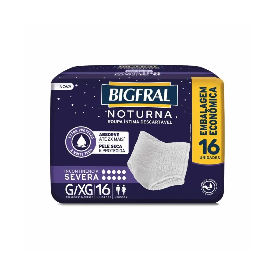 FRALDA BIGFRAL PANTS DERMA NOTURNA G/XG C/16UND