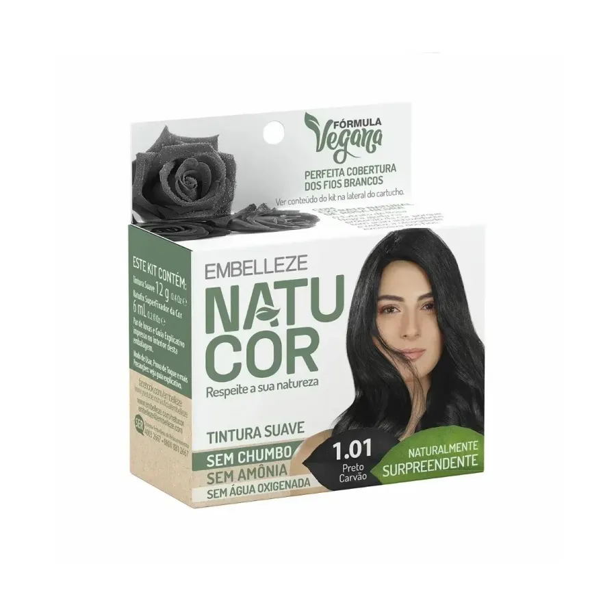 Tintura Embelleze Natucor 1.01 - Preto Carvão