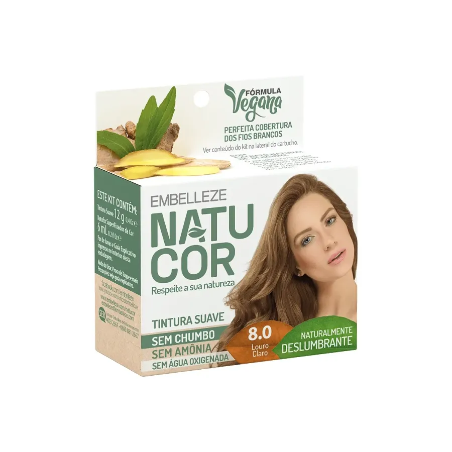 Tintura Natucor Cor: 8.0 Louro Claro