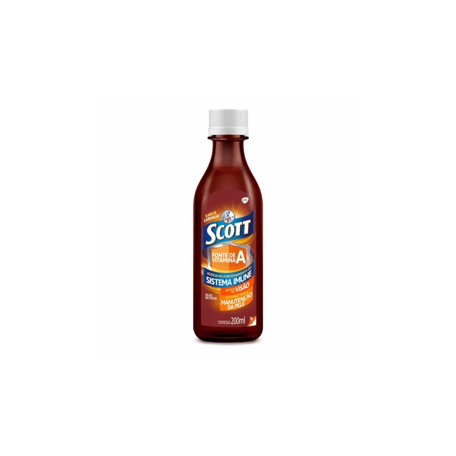 Suplemento Alimentar Vitamínico Scott Emulsão de Vitamina a e D Gsk Sabor Laranja 200ml