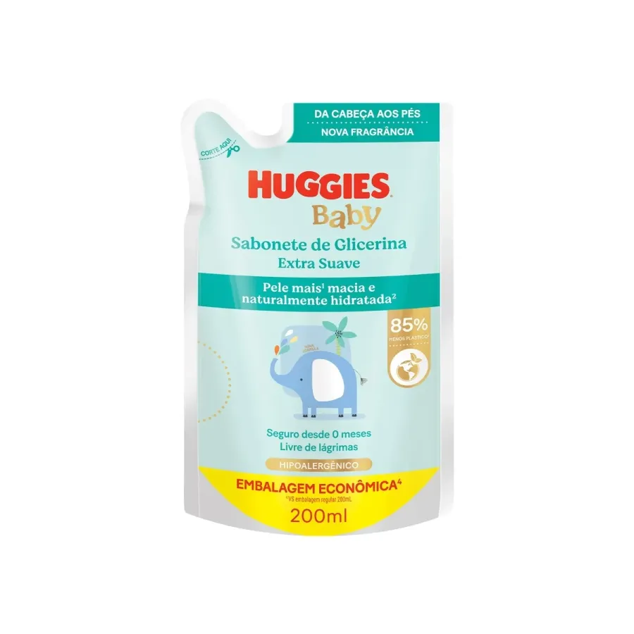 Sabonete Líquido Huggies Extra Suave Refil 200ml