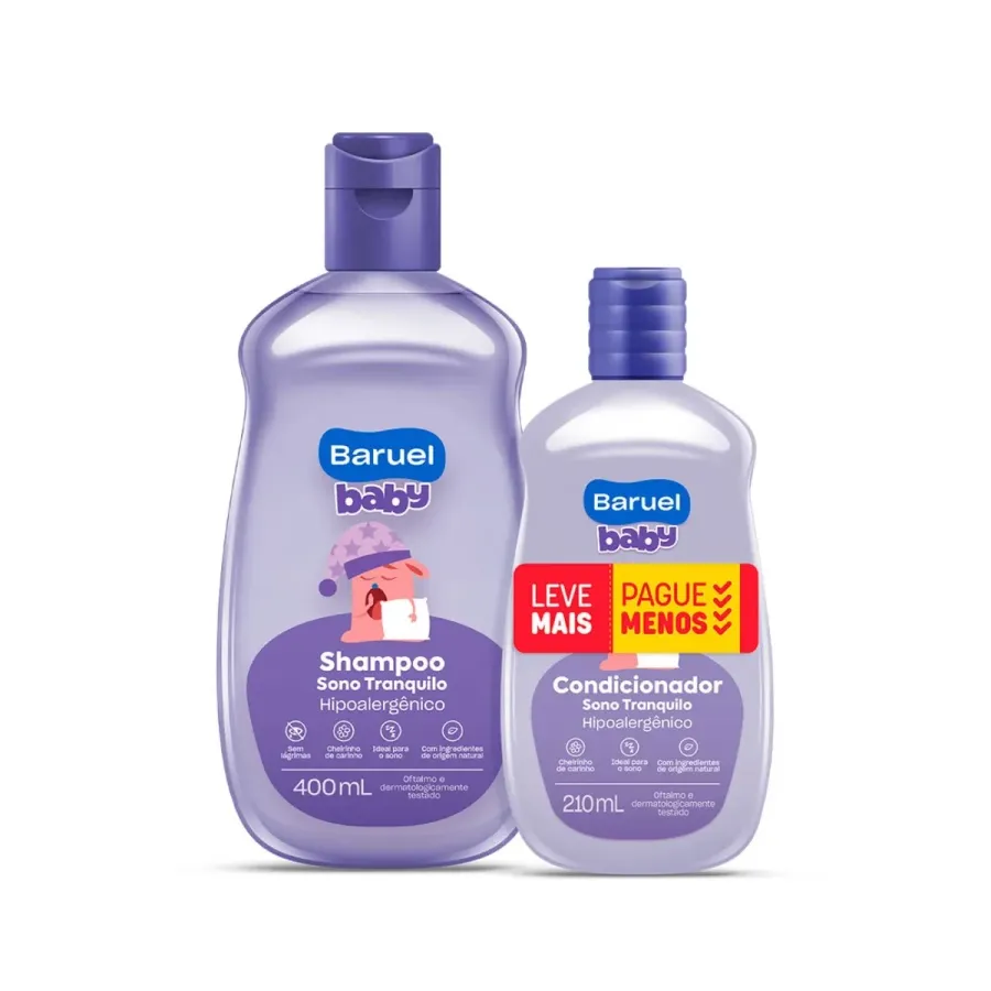 Kit Baruel Baby Sono Tranquilo Shampoo 400ml + Condicionador 210ml